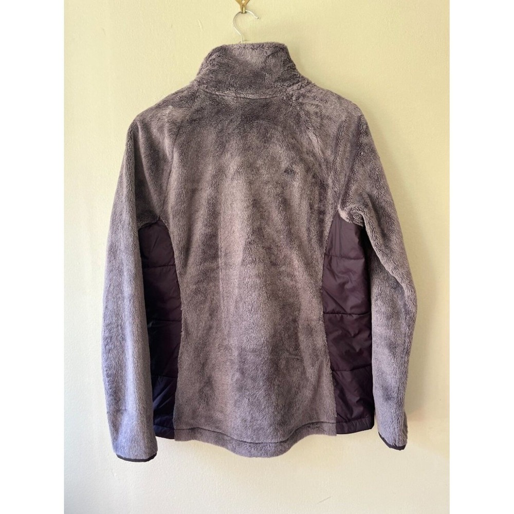 The North Face Sz L Purple Osito Hybrid Fleece Jacket Zip Pullover Pockets - Picture 11 of 13